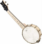 Ortega Guitars bandžo ukulele vasakuk&auml;eline - Banjolele seeria - avatud tagak&uuml;lg - Remofell / vaher, naturaalne (oubje90-ma-l)