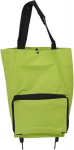 Kokkupandav ostukott, kerge ostukott ratastega, kandekott ratastega, kokkupandav riidest kott ratastega supermarketite k&ouml;&ouml;giviljaturule. (roheline)