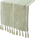 Cvdywdjie 1 roheline laudlina, linane laudlina, &otilde;&otilde;nes tutiga laudlina, kootud laudlina, dekoratiivne laudlina, lihtsa stiiliga laudlina