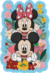 Ravensburger puidust pusle 12000762 Mickey & Minnie 300 t&uuml;kki kontuuriga puidust pusle vastupidavate, eraldi puslet&uuml;kkide ja 25 v&auml;ikese puidust kujukesega = Whimsies, Disney f&auml;nnidele alates 12. eluaastast