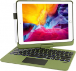 Seagtigau klaviatuurikohver Ipad Pro 10.2 tolli 9/8/7 p&otilde;lvkonnale, 360&deg; p&ouml;&ouml;ratav Ipad Air 3 ja Pro 10.5 tolli bluetooth klaviatuur puuteplaadiga, 7 v&auml;rvi valgustus, Qwertz (roheline)