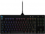 Logitech G Pro Tkl mehaaniline m&auml;nguriklaviatuur, Gx-blue Clicky l&uuml;litid, Lightsync Rgb disain ilma numbrilise klahvistikuta e-spordi m&auml;ngimiseks, eemaldatav micro Usb kaabel, Uk Qwerty paigutus, must