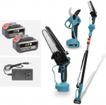 3 in 1 Galingas Teleskopinis akumuliatorinis grandininis Pjūklas 8" ir Genėtuvas, v&auml;ljaanne