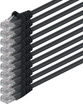 10m Cat 6 ethernet kaabel gigabit rj45 lan patch cord, &uuml;hildub interneti, ruuteri, modemi, smart tv, pc ja s&uuml;learvuti l&uuml;litiga, must - 10 t&uuml;kki - 10m