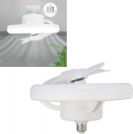 Brrnoo laeventilaator valgustiga 360 kraadi p&ouml;&ouml;ratav reguleeritav dimmerdatav E27 Led lamp 5 labaga 48w koos kaugjuhtimispuldiga garaaži jaoks 85-265v