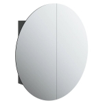 vannitoakapp &uuml;mmarguse peegli ja LED-iga, must, 54x54x17,5 cm CFE1044937