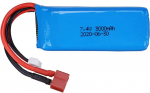 YUNIQUE GREEN-CLEAN-POWER &ndash; Lipo aku 7.4V 3000mAh 2S T Plug pistikuga &ndash; Sobib Wltoys 144001 1/14 RC autole