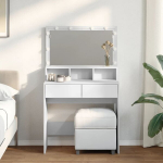 tualettlaud LEDiga, valge, 80x41x134,5 cm CFE3963635