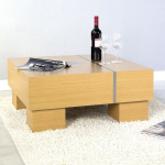 Kohvilaud, T&auml;ispuit Tamm, 80x80x35 cm, Looduslik Pruun