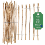Creative Home aiapiirde &otilde;ue | 120 cm k&otilde;rge, 5 m pikkune sarapuupuidust rullpiire | Paneelide vahe 7&ndash;9 cm | Puidust piirdeaed murule, peenra &auml;&auml;ristuseks sarapuust