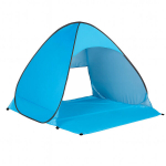 Kokkupandav rannatelk UV-kaitse ja kotiga, sinine