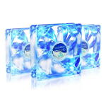 3x AABCOOLING Super Silent Fan 9 Blue LED - Vaikne 92mm Arvuti Ventilaator, 58m&sup3;/h &Otilde;huvool, 13.6dB M&uuml;ra, FDB Laagrid, Sinine LED Valgustus, Sobib PC Korpusetele, 1400 RPM, Antivibratsiooni Padjad, universal