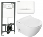 5-in-1 KOMPLEKT: Raam K 50 SLIM + WC-pott koos bideega VIBA Premium Sua + kuuma/k&uuml;lma vee kraan + istumik SLIM Soft Close + loputusnupp Kerra