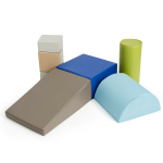 Vahuplokkide komplekt, hall 6-osaline lastele roomamiseks ja ronimiseks m&otilde;eldud vahuplokkide komplekt, 20x20x10 cm, 40x40x20 cm, 20 cm, 40x20 cm, 58x40 cm, 40x20x20 cm, hall