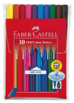 Viltpliiatsid Faber-Castell Grip kolmekandilised 10-v&auml;rvi