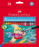 Akvarellpliiatsid Faber-Castell Fish/Kala 24 v&auml;rvi+pintsel