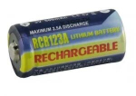CR123A 500 mAh Li-Ion 3,0 V, laetav