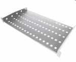 Riiul - Alantec SA-P-19-1U-280-2-S-01 Fikseeritud 19" 1U Hall 280mm s&uuml;gavus, Pilka