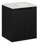 Vannitoakapp kraanikausiga, seinale paigaldatav, must NOVA 51 x 40 x 59 cm