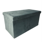 Tumehall veluurist puff koos konteineriga, dekoratiivne jalatsitugi lastele 77x38x37 | Begryf