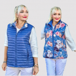 Kahepoolne naiste vest Carlota, sinine