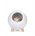 Tellur laste &ouml;&ouml;lamp Cat TLL441191, valge/mitmev&auml;rviline