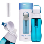 Aqualogis Aqua&Go veepudel filtriga &ndash; 500 ml, ookeanisinine