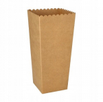 Kraft popkornikarbid 7x7x19,7 cm 100 tk., Kraftinės popkornų dėžutės 7x7x19,7 cm 100 vnt.