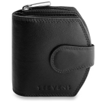 Naise nahast rahakoti stevens, must, RFID -kaitsega