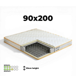 Kahepoolne madrats Simple Memory, Podrez 90x200x20 cm