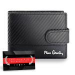 Meeste nahast rahakott Pierre Cardin, must, RFID kaitse A323706