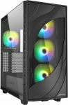 Korpus Sharkoon korpus Rebel C80G RGB (must, Tempered Glass)