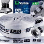 Tulekustutusvoolik pumbale Wuber FAST-FIX &uuml;hendustega, 2", 30 m, valge