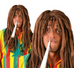 "Rasta" tumepruuni v&auml;rvi parukas