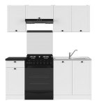 4-osaline s&ouml;&ouml;gitoakomplekt Black Red White Junona Line, valge