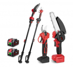 Jubadeta t&ouml;&ouml;riistade komplekt (sae + k&auml;&auml;rid + teleskoopiline vars)