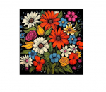 DPIDEA Teemantmosaiik &ldquo;Lilled&rdquo; 30 x 30 cm