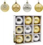 J&otilde;ulupuu m&auml;nguasjad, plastik, 6 cm, 9 tk