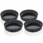 Kuchenprofi vormid tartlettidele, 4 tk, &Oslash; 11,5 cm, must