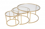 Diivanilaua komplekt, Aurum, 80x43 cm, 60x39 cm, 42x35 cm, kuldne