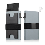 Minimalistlik alumiiniumist kaarditasku h&uuml;pikmehhanismiga, RFID ja NFC kaitsega LIVMAN 151S