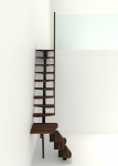 Moodul trepp QUATRO Minka, Must / P&auml;hkel 1/4 P&ouml;&ouml;re. Komplekti k&otilde;rgus: 298 cm