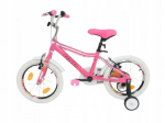 Lasteratas BNB Daisy 16", roosa, abirataste ja V-t&uuml;&uuml;pi piduritega