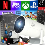 Projektor Mini LED-projektor Heelly Android 12 Obrotowy 4K Mini, 280 ANSI, Full HD, WiFi, Bluetooth, 180&deg; p&ouml;&ouml;ratav