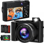 Digitaalne 4K kaamera 64MP-ga, must