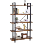 Raamaturiiul, Begryf, 105x33,5x177,5 cm, tumepruun, 6 riiuliga, metallraamiga.