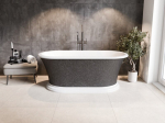 Vann Besco Ziva Glam Graphite, 160 x 75 cm, pealt juhitava kroomitud klik-klak-&auml;ravooluga