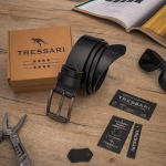 TRESSARI meeste nahast v&ouml;&ouml;, 100% naturaalne nahk, must, p&uuml;kstele