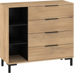 Kummut Meblocross Fresh FRE-04, hele tamm/must