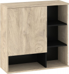 Riputatav kapp Meblocross Fresh FRE-14, hele tamm/must